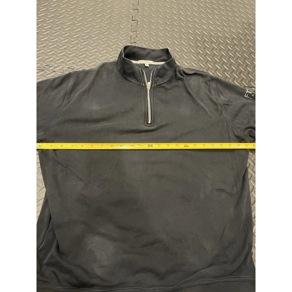 Peter Millar Performance 1/4 Zip Pullover Men's Large Black Golf perth melange - Picture 6 of 8